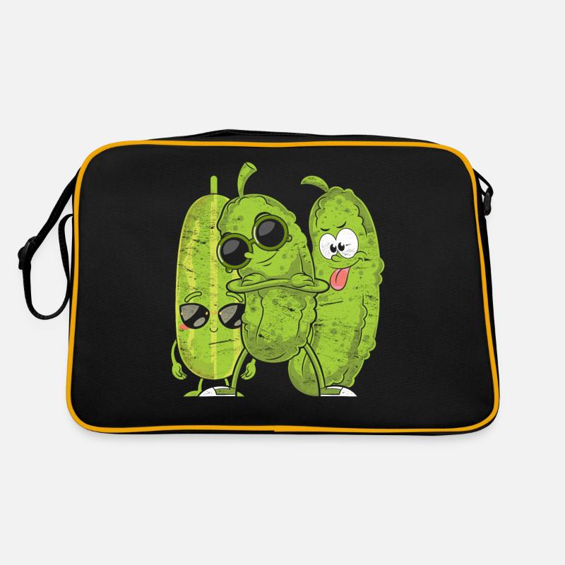 Coole Sonnenbrille Gemüse Geschenkidee Gurke Retro Tasche