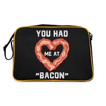 you had me at bacon Design for a food joke lovers - Retro Bag - black/gold - Back
