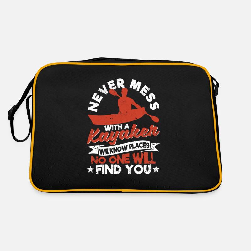 Fun Kayaking Boating Kayaking Loves Never Retro Bag