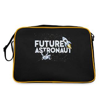 Astronaut Space Shuttle Planeten Raumschiff - Retro Tasche - Schwarz/Gold - Hinten