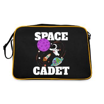 Astronaut Space Gadet Planet Galaxy - Retro Bag - black/gold - Back
