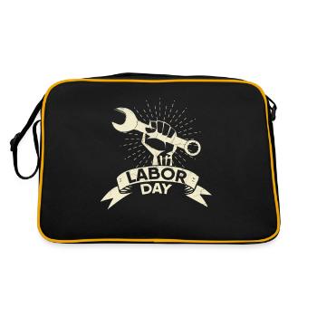 Labor Day - Retro Tasche - Schwarz/Gold - Hinten