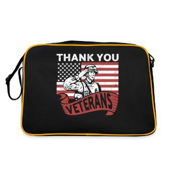 Journée des anciens combattants Vintage Memorial Day Freedom - Sac Retro - noir/or - Dos