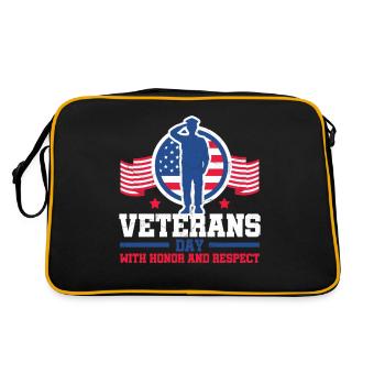Journée des anciens combattants Vintage Memorial Day Freedom - Sac Retro - noir/or - Dos
