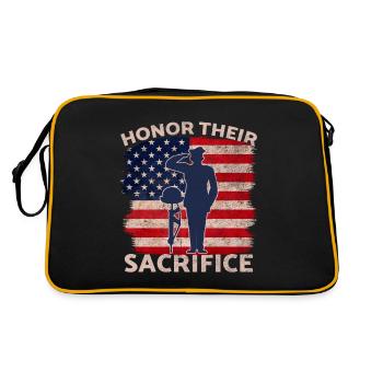 Journée des anciens combattants Vintage Memorial Day Freedom - Sac Retro - noir/or - Dos