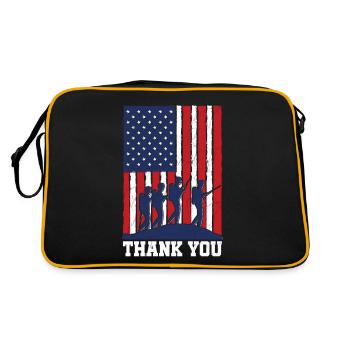 Journée des anciens combattants Vintage Memorial Day Freedom - Sac Retro - noir/or - Dos
