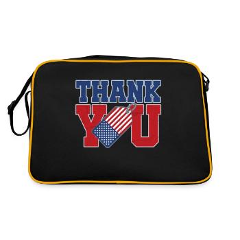 Journée des anciens combattants Vintage Memorial Day Freedom - Sac Retro - noir/or - Dos