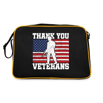 Journée des anciens combattants Vintage Memorial Day Freedom - Sac Retro - noir/or - Dos