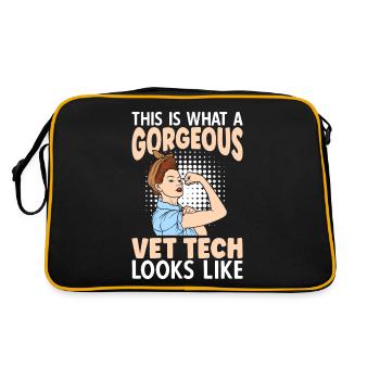 Voici à quoi ressemble une magnifique technologie vétérinaire - Sac Retro - noir/or - Dos