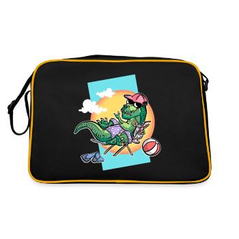 Rex sur la plage - Sac Retro - noir/or - Dos