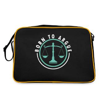 Geboren um Anwalt zu sein - Retro Tasche - Schwarz/Gold - Hinten