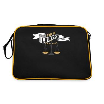 I am Lawyer Lawyer Legal Advice Law - Retro Bag - black/gold - Back