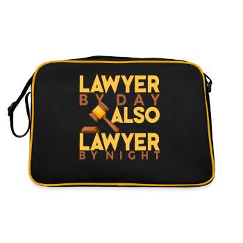Lawyer Lawyer Legal Advice Law - Retro Bag - black/gold - Back