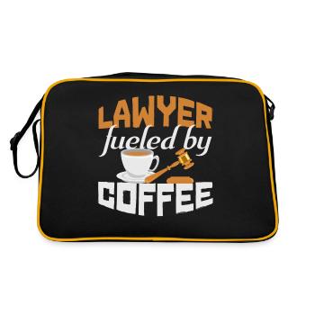 Lawyer and Coffee Law Lawyer Lawyer - Retro Bag - black/gold - Back