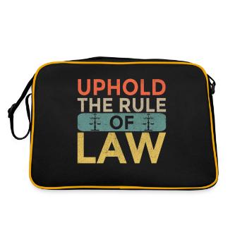 Lawyer Lawyer Legal Advice Law - Retro Bag - black/gold - Back