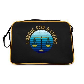Lawyer Lawyer Legal Advice Law - Retro Bag - black/gold - Back