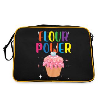 puissance de farine Conception pour une personne folle de bonbons - Sac Retro - noir/or - Dos