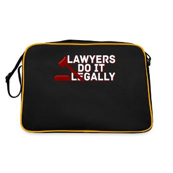 Lawyer Lawyer Legal Advice Law - Retro Bag - black/gold - Back