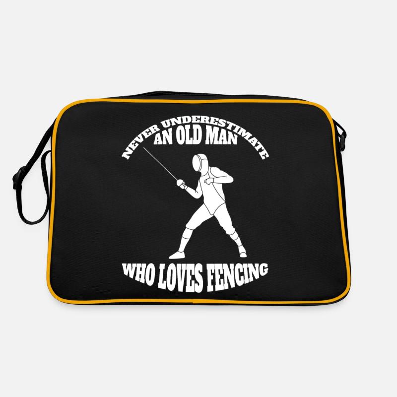 Fechten witziger lustige Fechter Spruch Kampfsport Retro Tasche