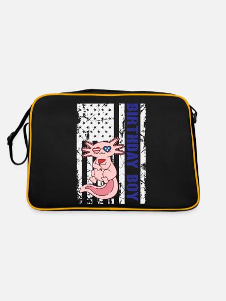 Axolotl America 4 juillet Jour de l’indépendance - Sac Retro - noir/or - Dos