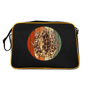 Nature Animal Frog Gift Amphibians Retro Toad - Retro Bag - black/gold - Back