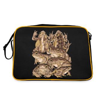 Amphibians Animals Frog Gift Nature Toad - Retro Bag - black/gold - Back