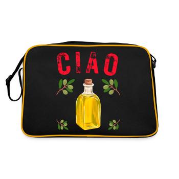 CIAO ITALIE HUILE D'OLIVE HUMOUR - Sac Retro - noir/or - Dos