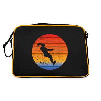 Waterski Athlete Gift Waterskier Surfer - Retro Bag - black/gold - Back