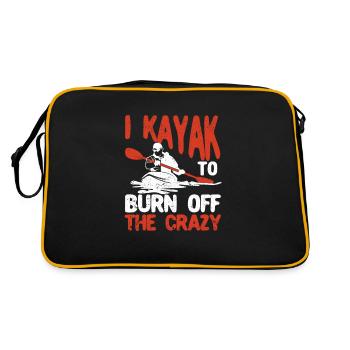 I kayak around the crazy funny whitewater lake - Retro Bag - black/gold - Back