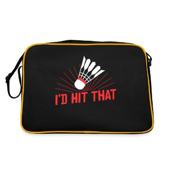Badminton I'd Hit That - Retro Tasche - Schwarz/Gold - Hinten