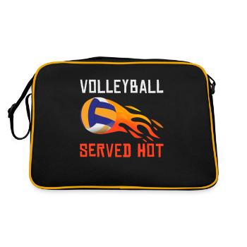 Volleyball Served Hot - Retro Tasche - Schwarz/Gold - Hinten