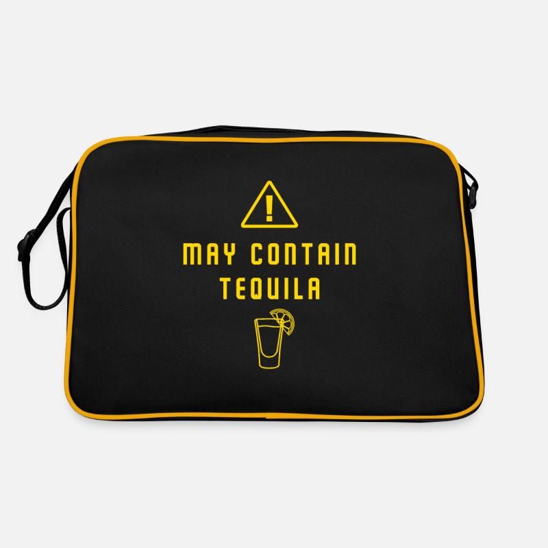 Warning May Contain Tequila Day Drinking Retro Tasche