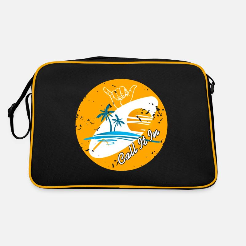 Appelez-le dans les conceptions de vacances de surf vintage Sac Retro