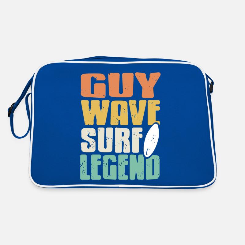 Guy Wave Surf Legend Retro Surfing T-Shirt Present Retro Tasche