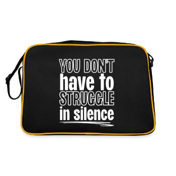 You Don't Have To Struggle In Silence - Retro Bag - black/gold - Back
