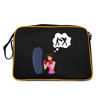 Boxing love - boxer gift idea - Retro Bag - black/gold - Back
