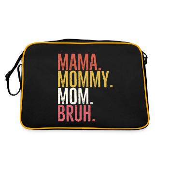 Maman Maman Maman Bruh - Sac Retro - noir/or - Dos
