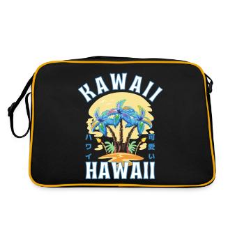 Hawaii Kawaii summer vibe - Retro Bag - black/gold - Back