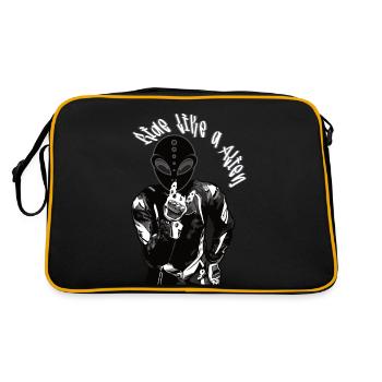 Alien Racer - Retro Bag - black/gold - Back