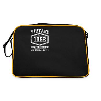 Vintage 1952 70th birthday 70 years - Retro Bag - black/gold - Back