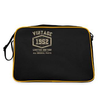 Vintage 1952 70th birthday 70 years - Retro Bag - black/gold - Back