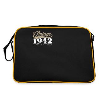 Vintage 1942 80th birthday 80 years - Retro Bag - black/gold - Back