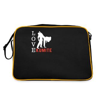 kumite love - karate gift idea - Retro Bag - black/gold - Back