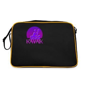 kayak vintage canoë retro - Sac Retro - noir/or - Dos