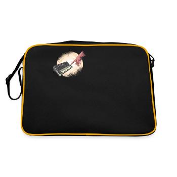 Sound Engineer Synthesizer Art - Retro Bag - black/gold - Back