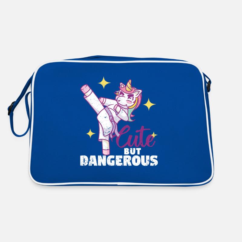 Mignon mais dangereux Drôle de Karaté Licorne Sac Retro