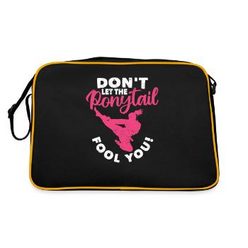 Ne vous laissez pas berner par la queue de cheval Funny - Sac Retro - noir/or - Dos