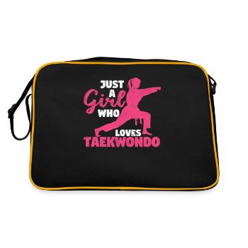 Juste une fille qui aime le taekwondo drôle d’arts martiaux - Sac Retro - noir/or - Dos