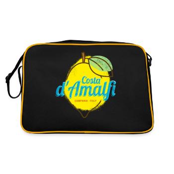 Costa d'Amalfi Lemon Amalfi Italy Amalfi Coast - Retro Bag - black/gold - Back