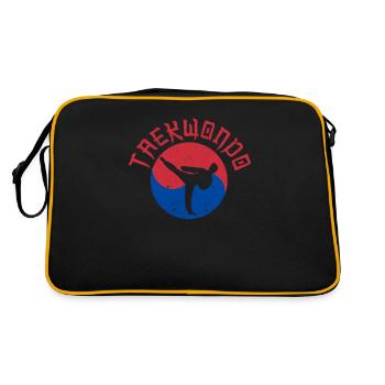 Tae Kwon Do Eum Yang Funny Taekwondo Korean - Retro Bag - black/gold - Back